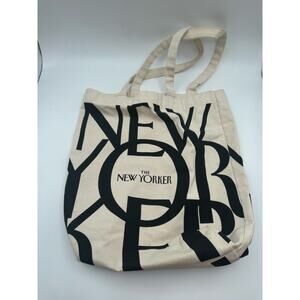 The New Yorker Magazine Reusable Canvas Logo Tote Bag